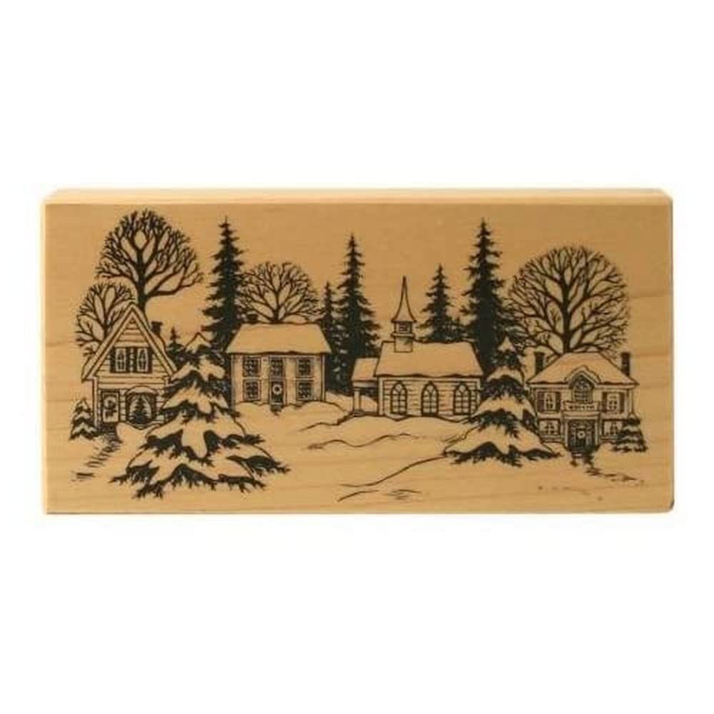 Artémio Wooden Stamp Christmas Landscape