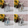 L&P Diamond Shaped Glass Glittering Yankee Compatible Tart/Fragrance Essential Oil Burner Wax Melt Tea Light Candle Holder