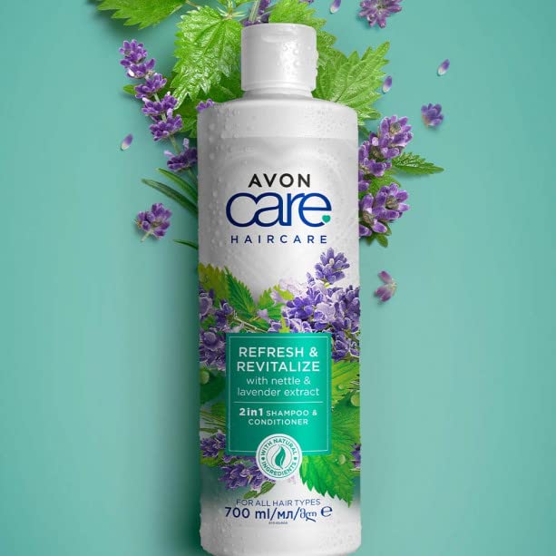 Avon Care Refresh & Revitalize 2-in-1 Shampoo & Conditioner Infused with nettle and lavender (1 Bottle)